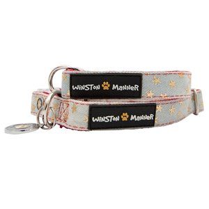 Winston Manner Designer Dog Collar in Starry Night